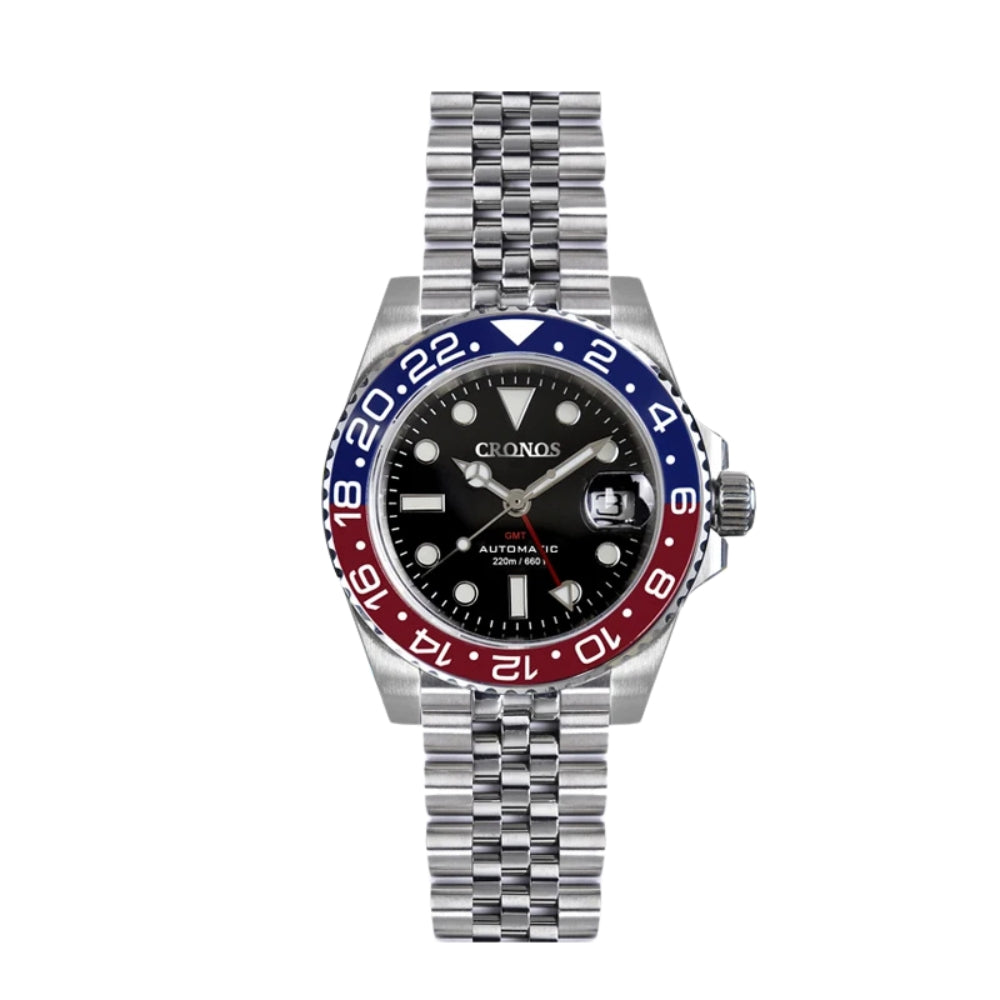 Cronos GMT Master II Full Lume Homage Watches Cronos Red Blue Full Lume Bezel  - 1005005737996866-Red Blue-Full Lum Bezel