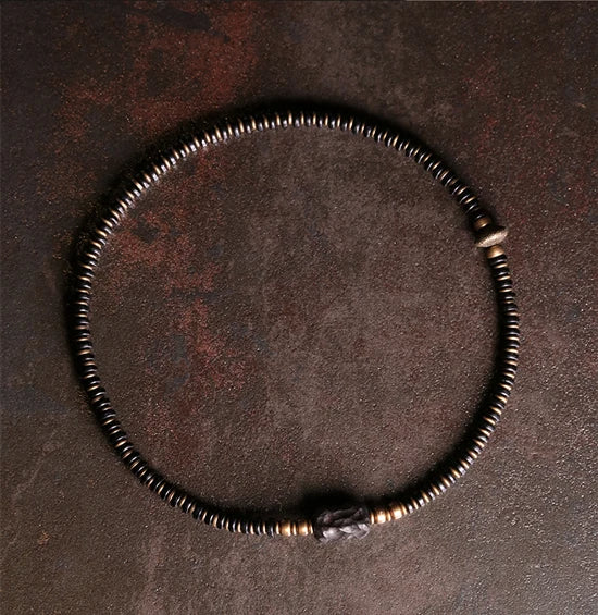 Multi Layer Vintage Ebony & Copper Beaded Bracelet