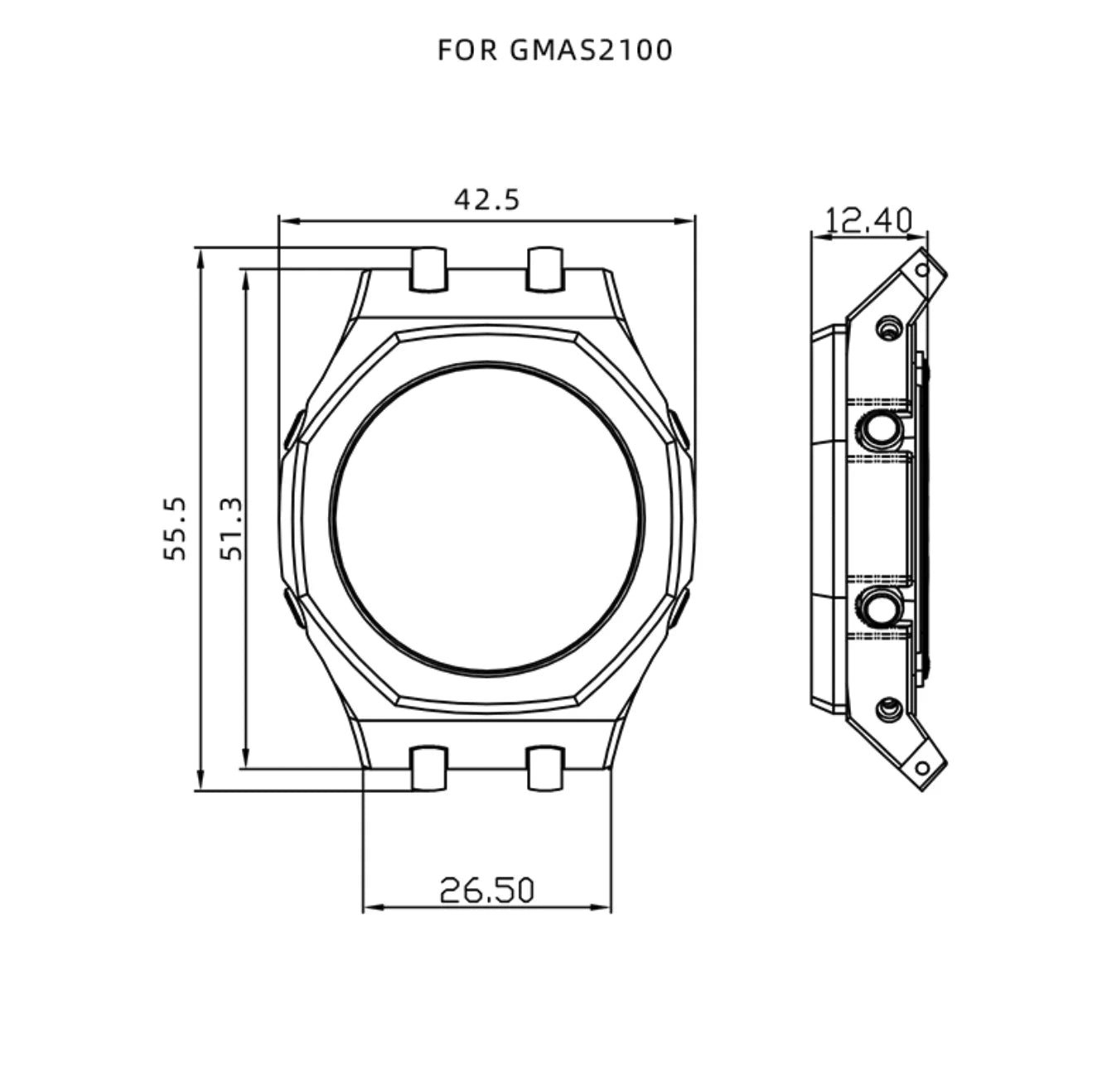 Casio G-Shock Casioak Diamond Mod Kit For GA2100 GA2110 GMAS2100 Viva Timepiece    - 