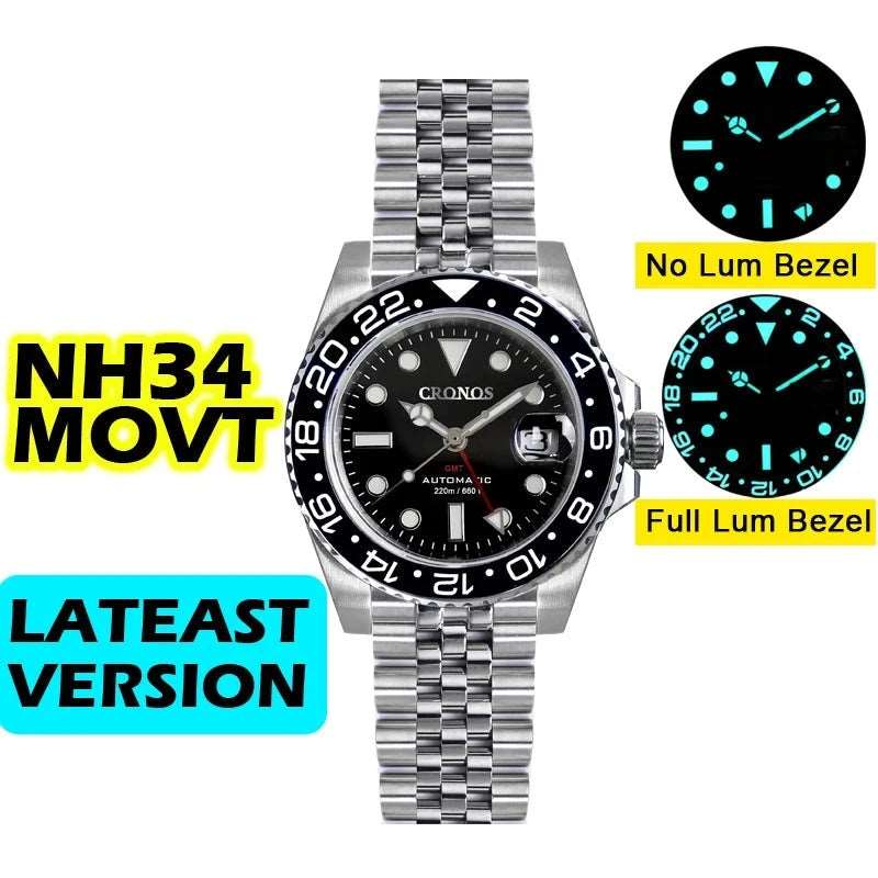 Cronos GMT Master II Full Lume Homage Watches - Viva Timepiece -  - 