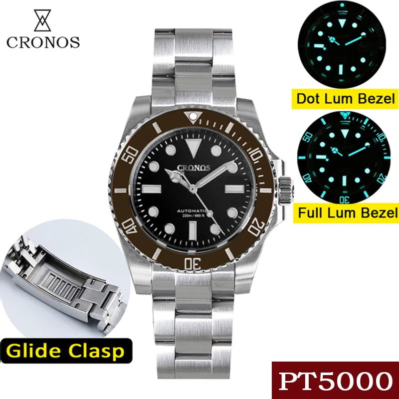 Cronos Submariner No Date Full Lume Luxury Homage Watches - Viva Timepiece -  - 