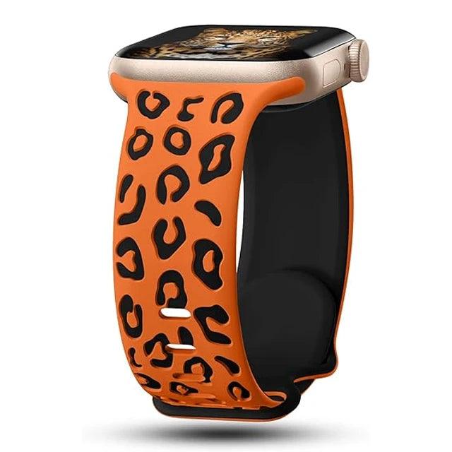 Engraved Leopard Strap Apple Watch Bands - Viva Timepiece -  - 