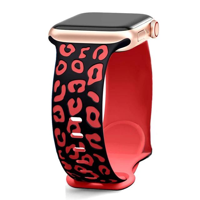 Engraved Leopard Strap Apple Watch Bands - Viva Timepiece -  - 