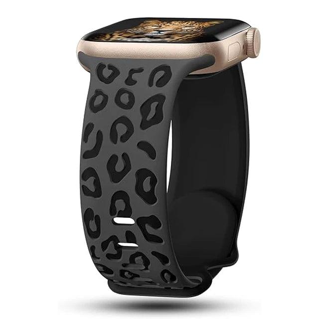 Engraved Leopard Strap Apple Watch Bands - Viva Timepiece -  - 