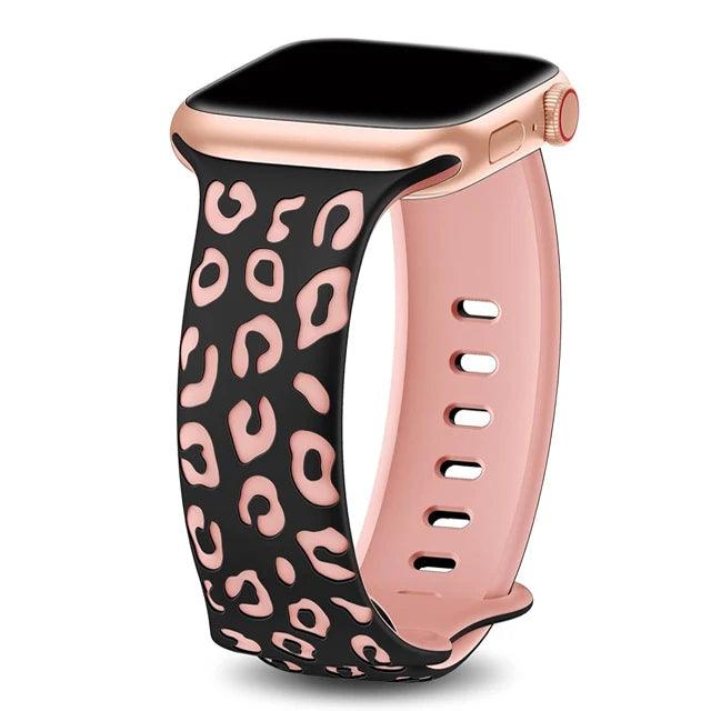 Engraved Leopard Strap Apple Watch Bands - Viva Timepiece -  - 