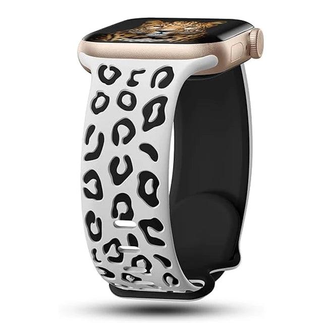 Engraved Leopard Strap Apple Watch Bands - Viva Timepiece -  - 