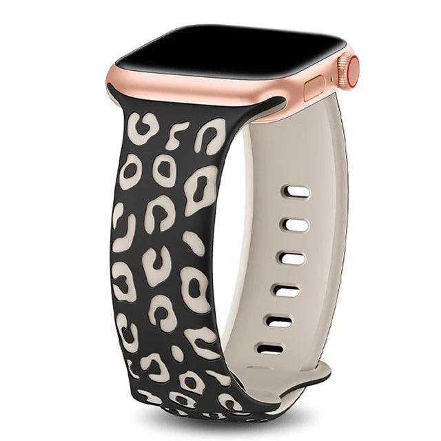 Engraved Leopard Strap Apple Watch Bands - Viva Timepiece -  - 