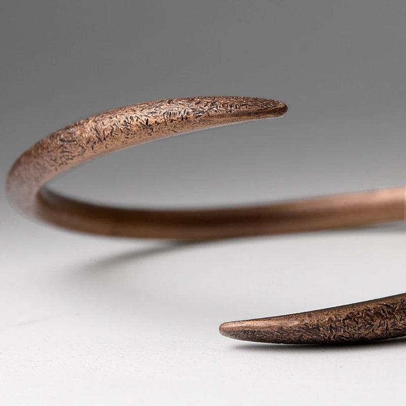 Handmade Vintage Cuff Solid Copper Bangle Bracelet – Viva Timepiece
