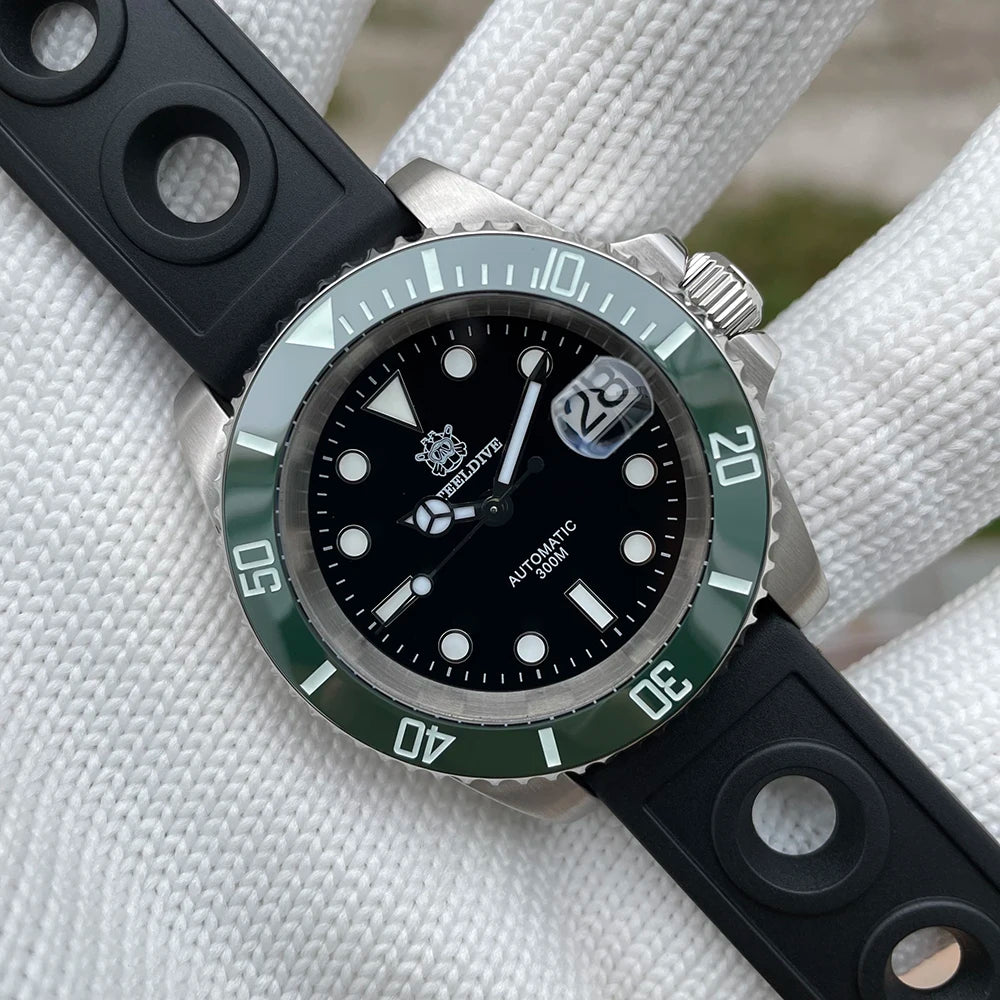 Steeldive Submariner Ceramic Bezel Full Lume Homage Watches