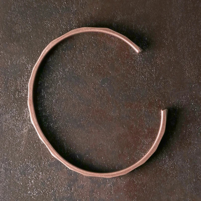 Handcrafted Rustic Oxidized Pure Copper Bangle Bracelet