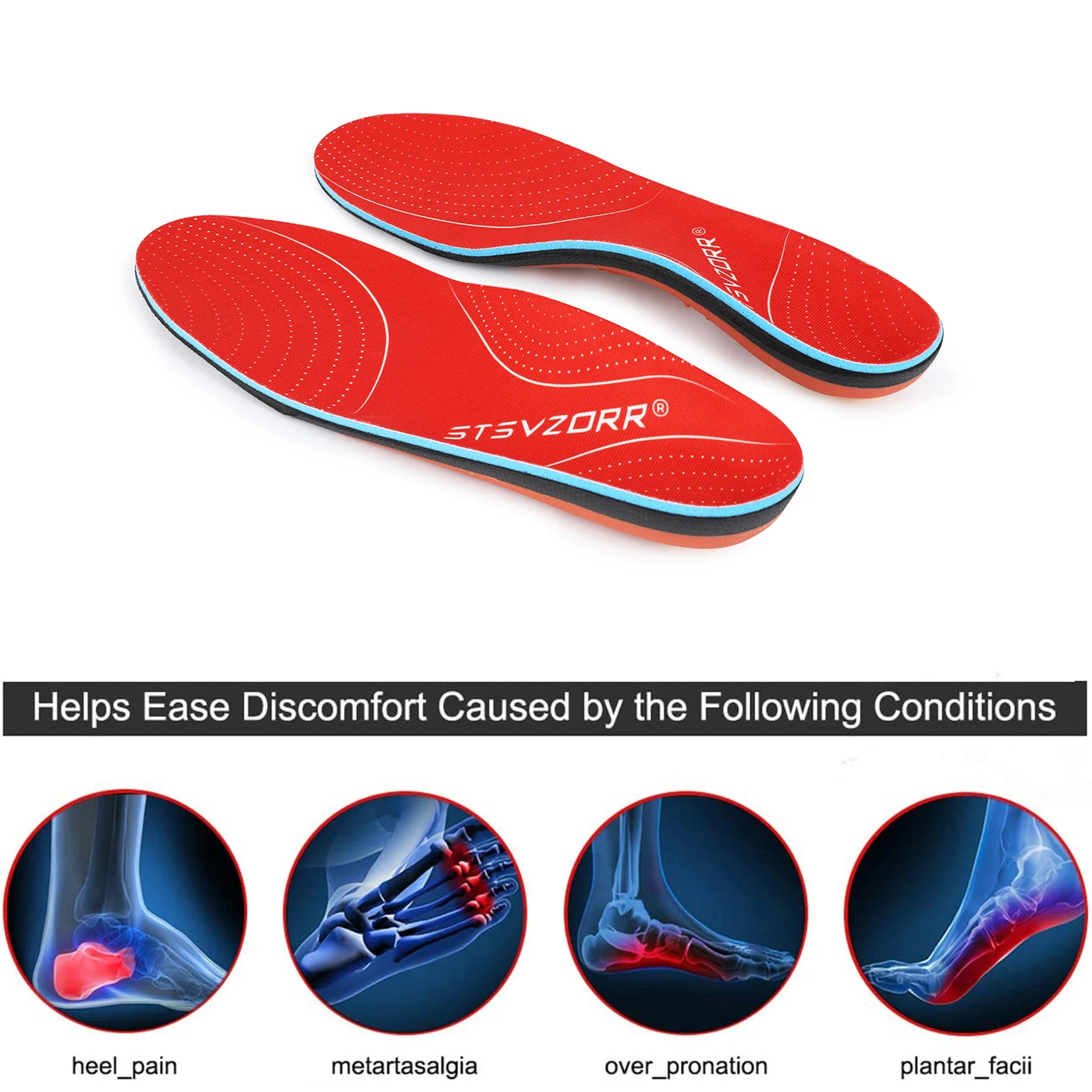 Plantar Fasciitis Orthopedic Arch Support Sport Insert Insoles IFITNA    - 