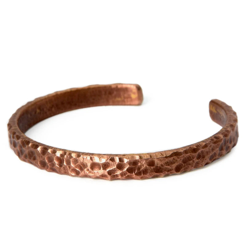 Vintage Rustic Hammered Solid Copper Handmade Bracelet