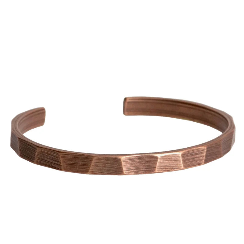 Handcrafted Rustic Oxidized Pure Copper Bangle Bracelet - Viva Timepiece -  - 