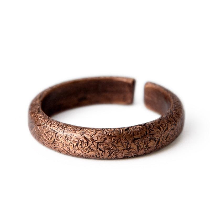 Handmade Textured Solid Vintage Copper Ring - Viva Timepiece -  - 