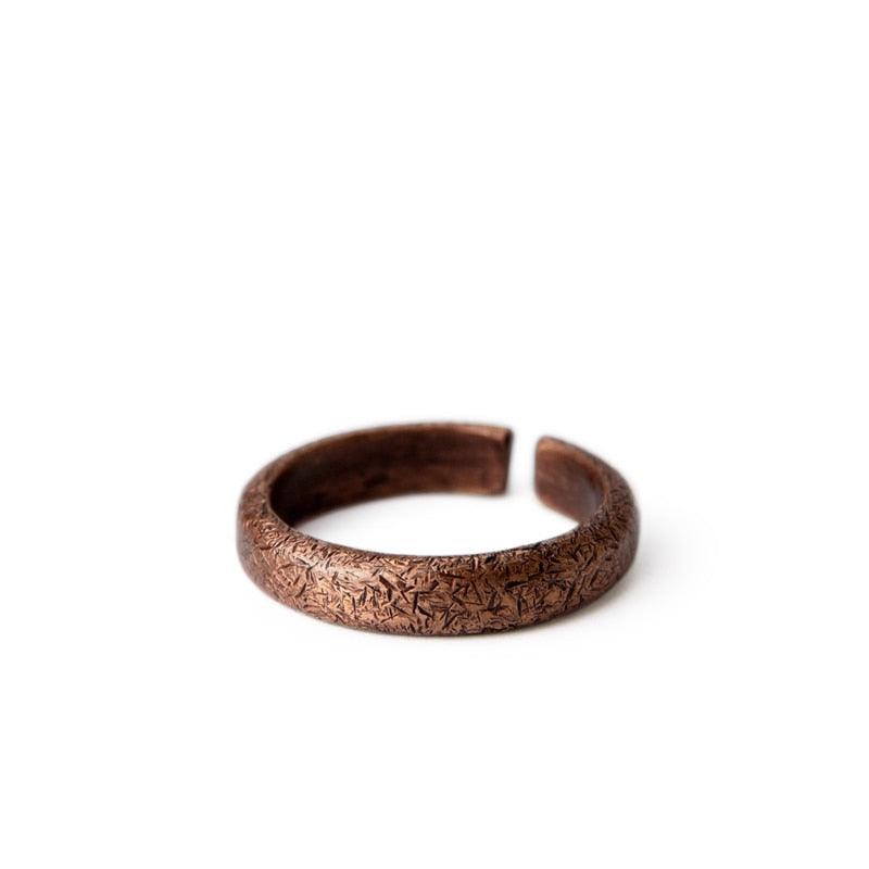 Handmade Textured Solid Vintage Copper Ring - Viva Timepiece -  - 