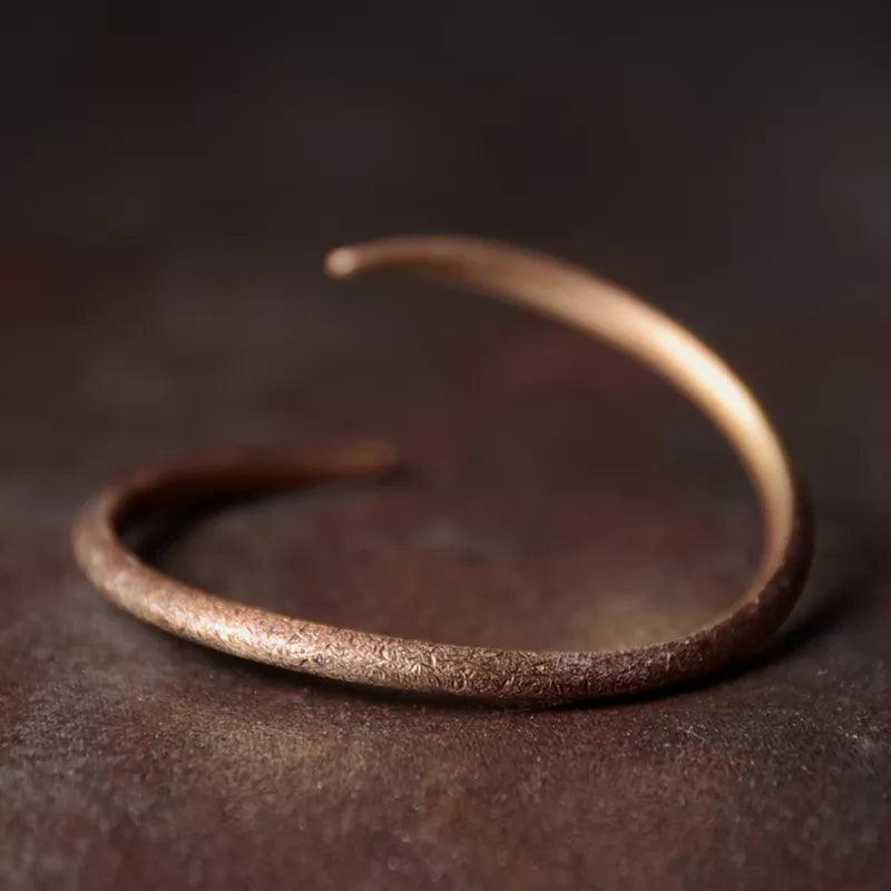 Handmade Vintage Cuff Solid Copper Bangle Bracelet - Viva Timepiece -  - 