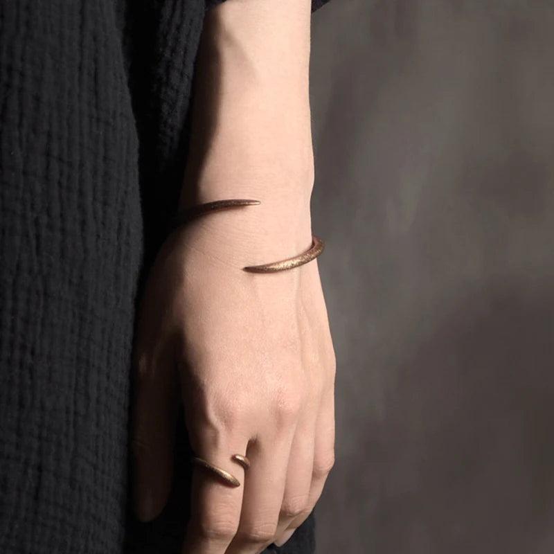 Handmade Vintage Cuff Solid Copper Bangle Bracelet - Viva Timepiece -  - 