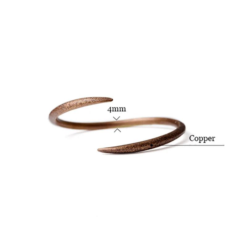 Handmade Vintage Cuff Solid Copper Bangle Bracelet - Viva Timepiece -  - 