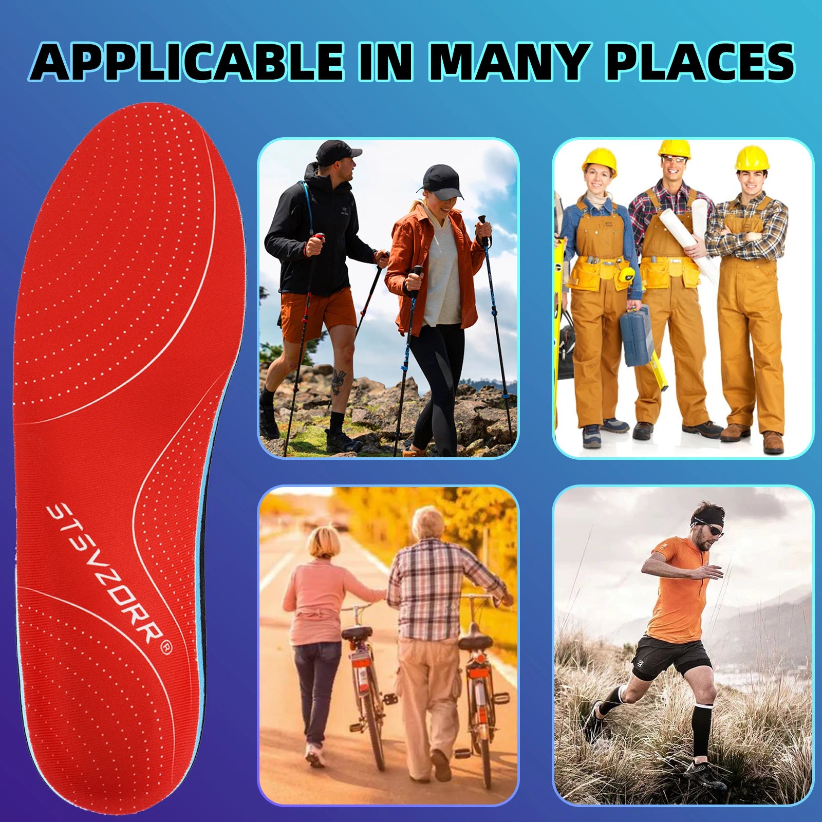 Plantar Fasciitis Orthopedic Arch Support Sport Insert Insoles IFITNA    - 