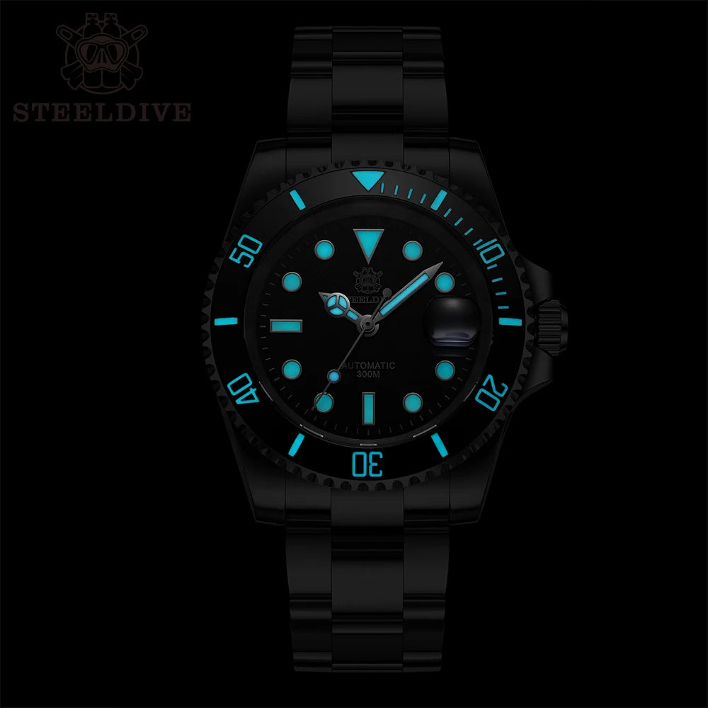 Steeldive Submariner Ceramic Bezel Full Lume Homage Watches Steeldive    - 