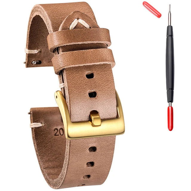 Hemsut Vintage Horween Horse Leather Quick Release Watch Straps - Viva Timepiece -  - 