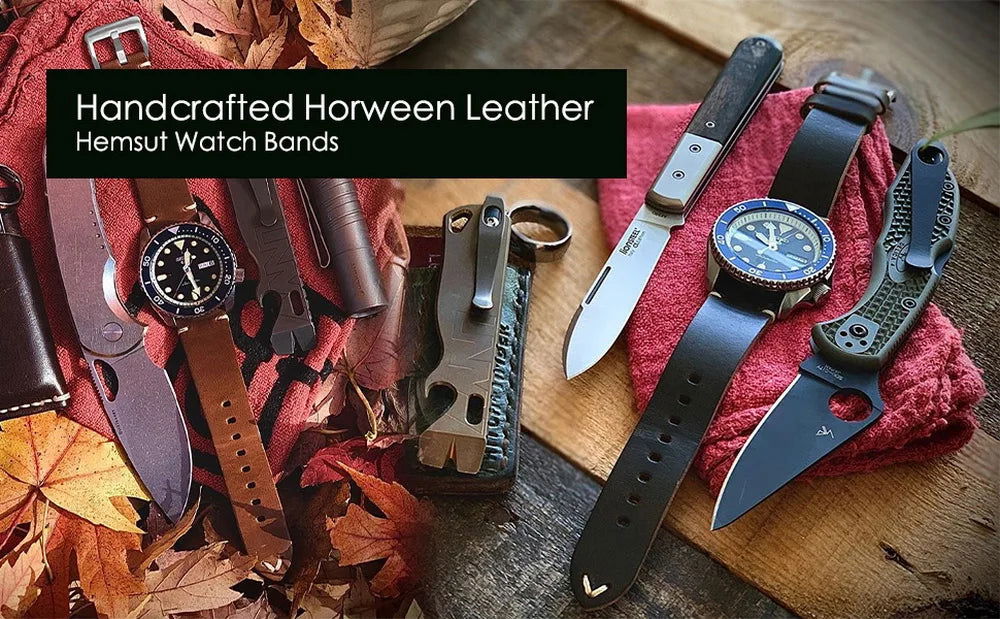 Hemsut Vintage Horween Horse Leather Quick Release Watch Straps - Viva Timepiece -  - 