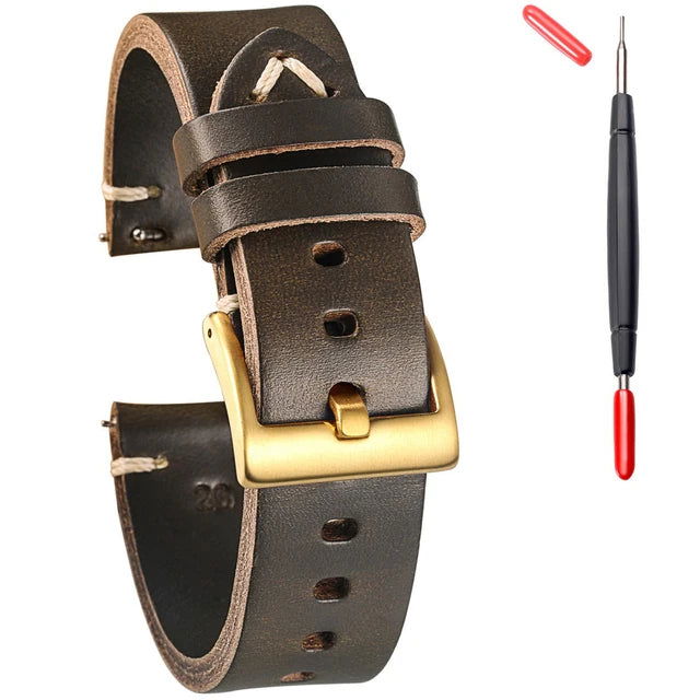 Hemsut Vintage Horween Horse Leather Quick Release Watch Straps - Viva Timepiece -  - 