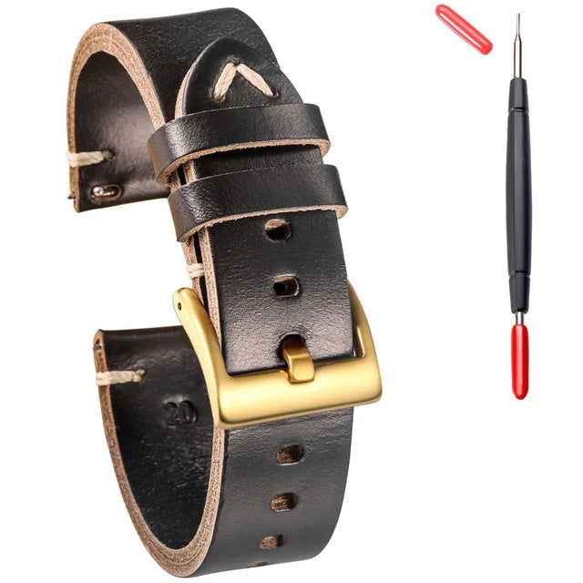 Hemsut Vintage Horween Horse Leather Quick Release Watch Straps - Viva Timepiece -  - 