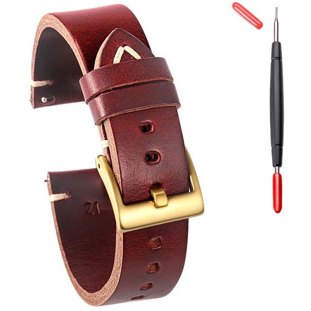 Hemsut Vintage Horween Horse Leather Quick Release Watch Straps - Viva Timepiece -  - 