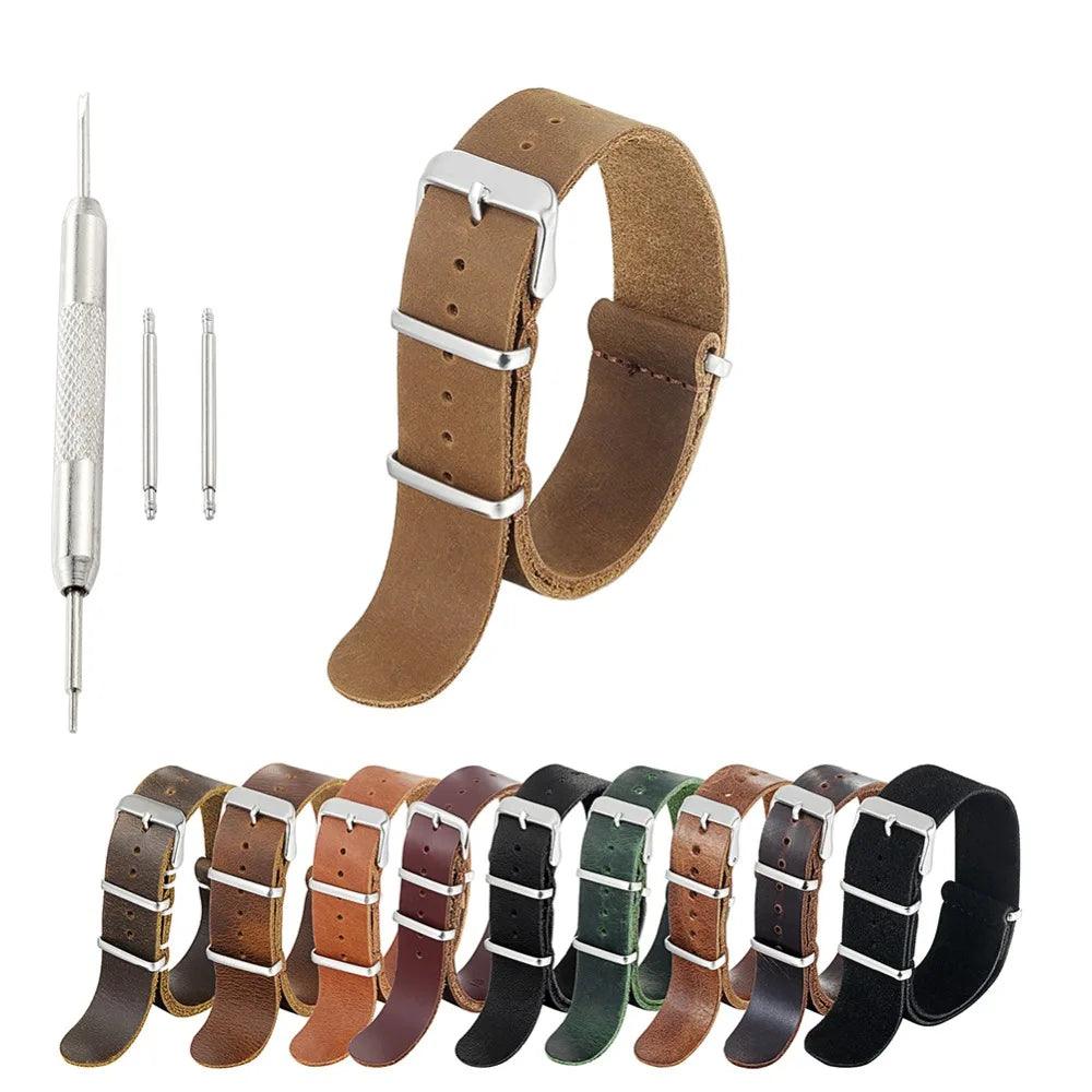 High-Quality Genuine Leather Replacement Watch Bands - Viva Timepiece -  - 