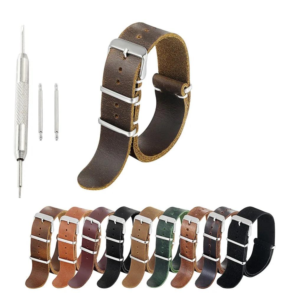 High-Quality Genuine Leather Replacement Watch Bands - Viva Timepiece -  - 