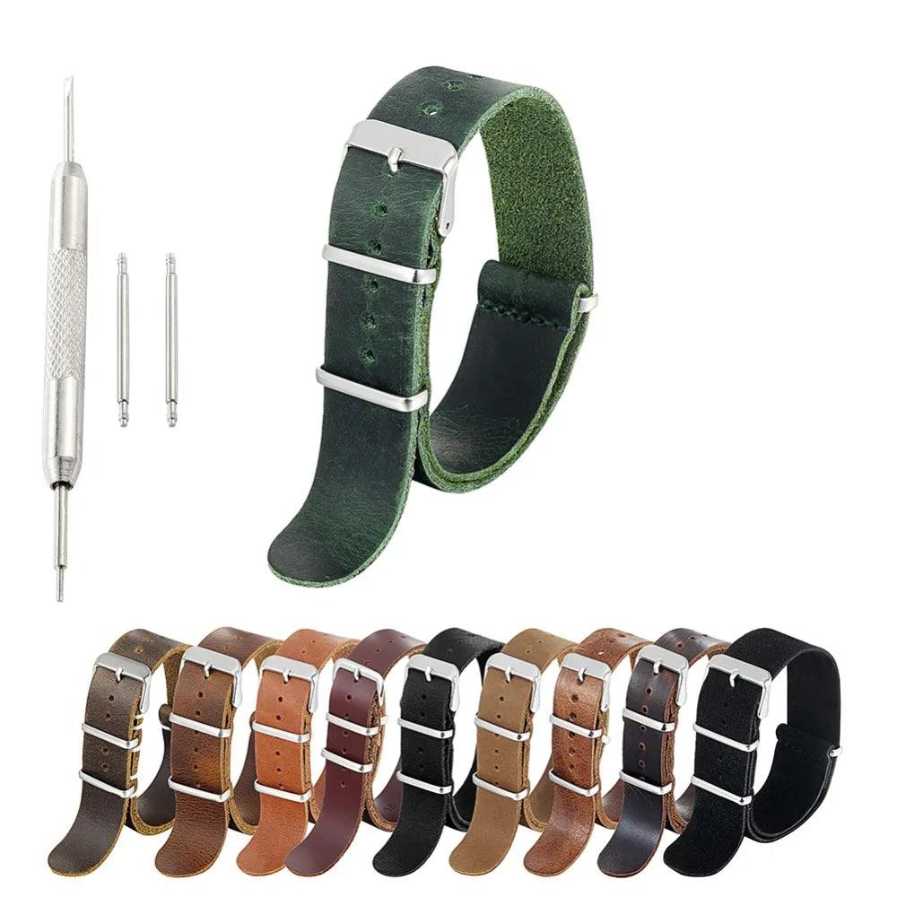 High-Quality Genuine Leather Replacement Watch Bands - Viva Timepiece -  - 