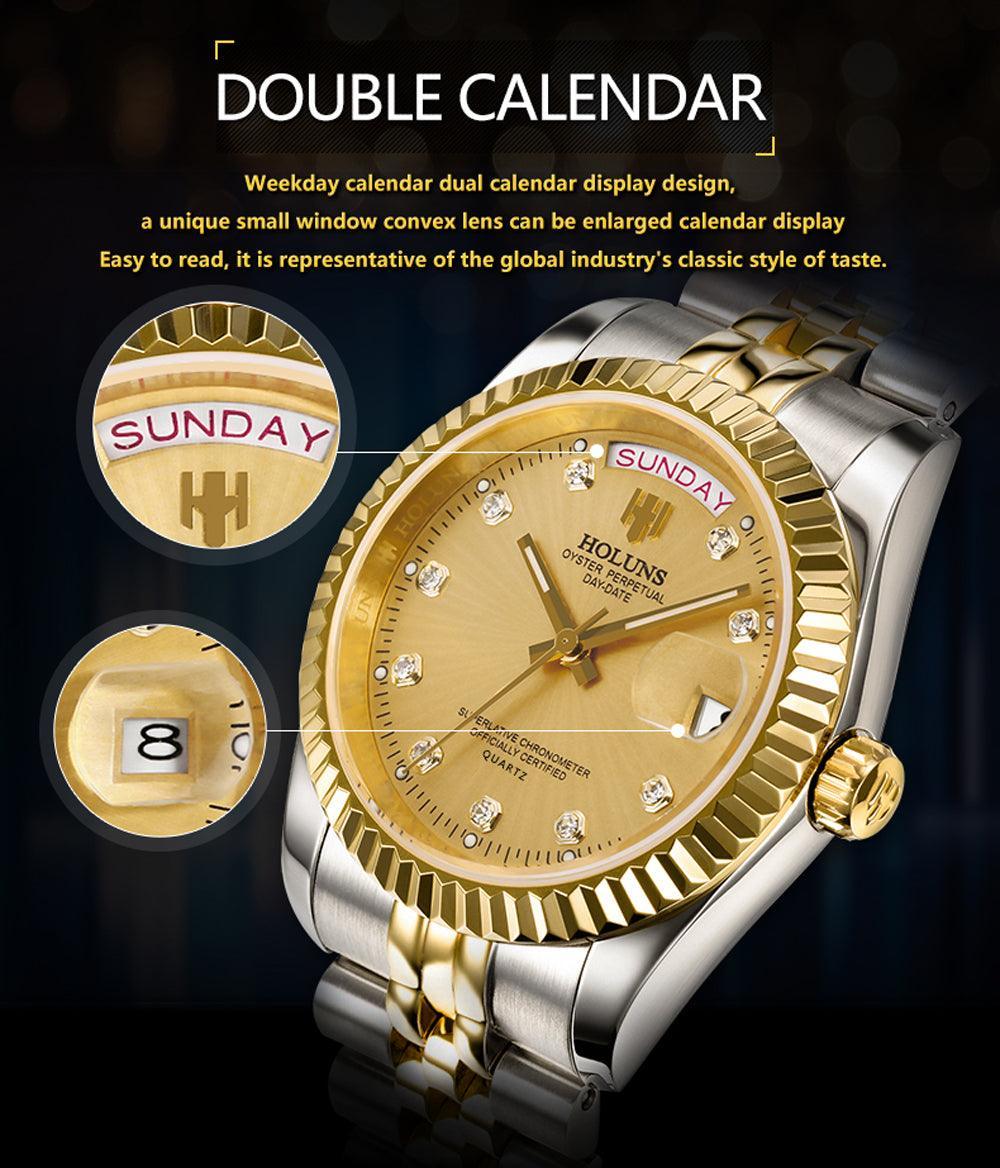 Holuns Jewels Day-Date 37 Jubilee Quartz Homage Watches - Viva Timepiece -  - 