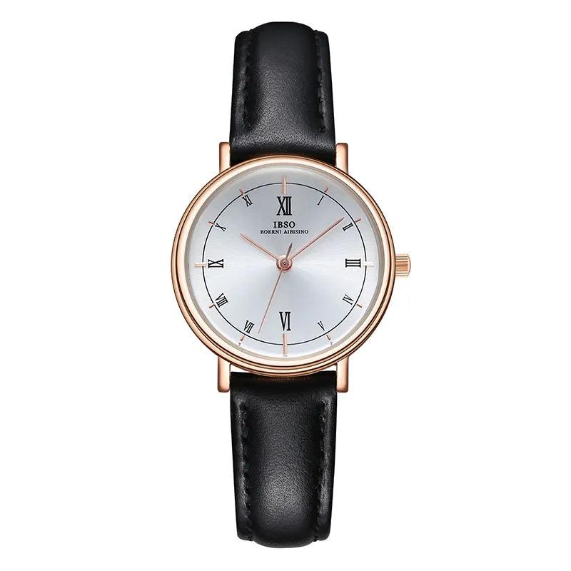 IBSO 36WB Ultra-thin Leather Strap Women's Quartz Watches - Viva Timepiece -  - 