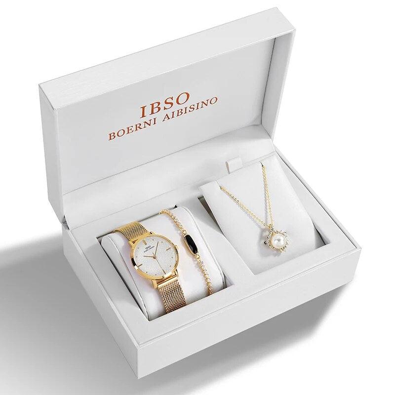 IBSO Crystal Quartz Watch Women Gifts Set - Viva Timepiece -  - 