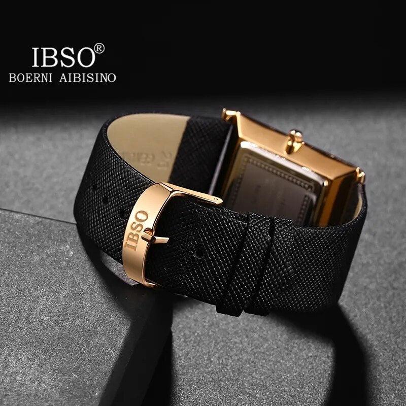 IBSO Ultra-Thin Rectangle Dial Men's Quartz Luxury Watch - Viva Timepiece -  - 