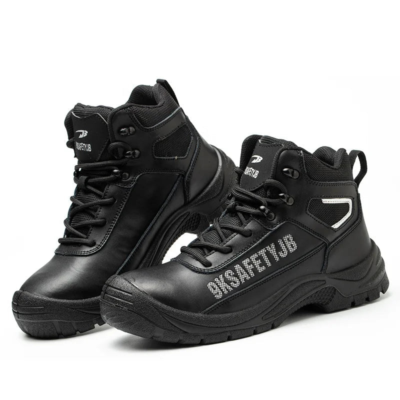 JB Davies Leather High Top Steel Toe Shoes - Viva Timepiece -  - 