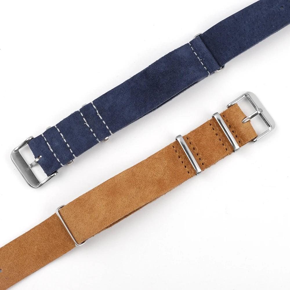 KZL006H Soft Suede ZULU Leather Replacement Watch Strap - Viva Timepiece -  - 