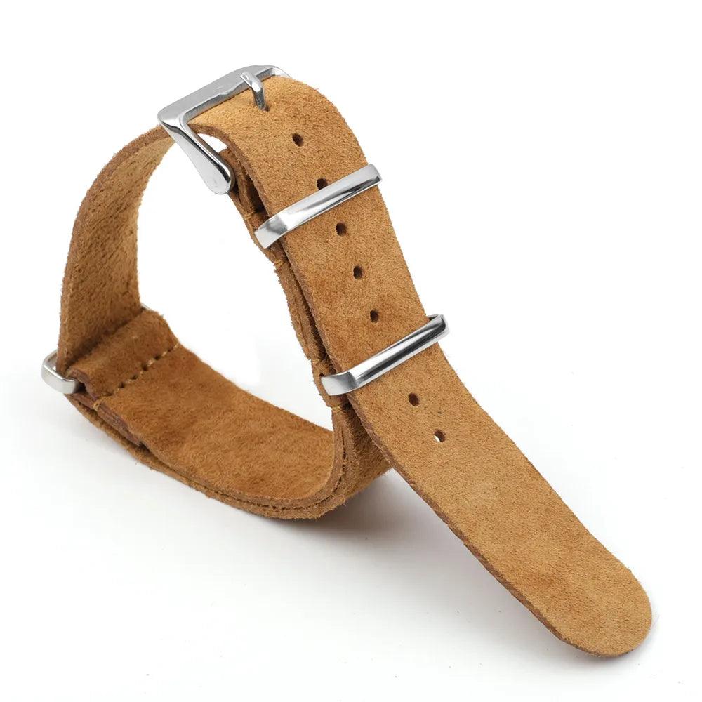 KZL006H Soft Suede ZULU Leather Replacement Watch Strap - Viva Timepiece -  - 