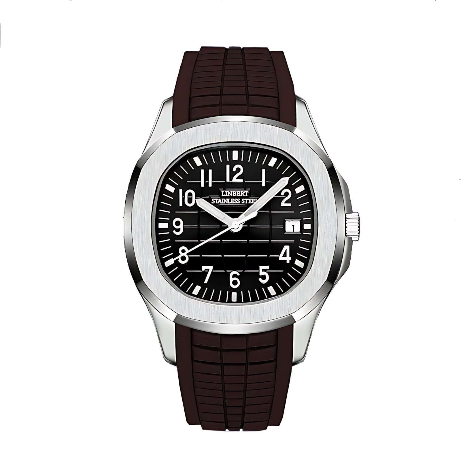 Linbert Aquanaut (Auto) Homage Watches Black Cocoa - LINBERT | Viva Timepiece