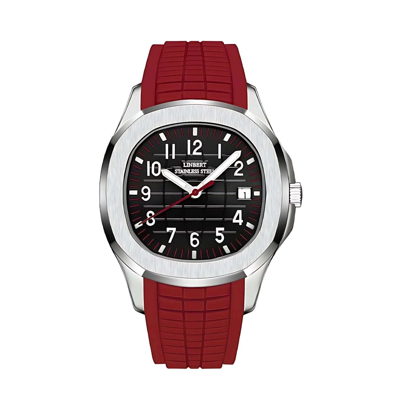 Linbert Aquanaut (Auto) Homage Watches Maroon - LINBERT | Viva Timepiece