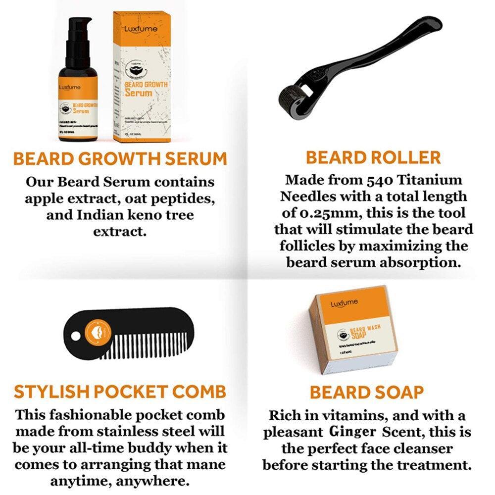 Luxfume Men Beard Roller Growth Kit Serum - Viva Timepiece -  - 