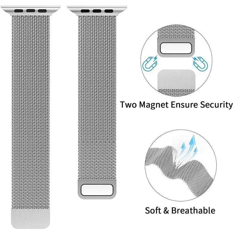 Mesh Style Magnetic Milanese Apple Watch Bands - Viva Timepiece -  - 