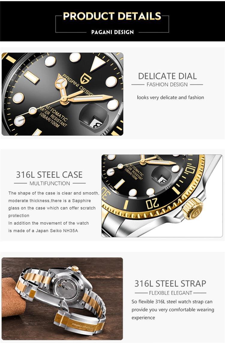 Pagani Design Submariner Date Homage Watches - Viva Timepiece -  - 