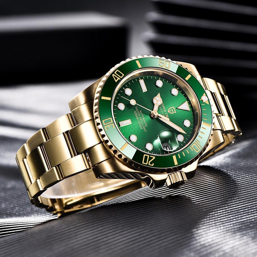 Pagani Design Yellow Gold Submariner Date Homage Watches - Viva Timepiece -  - 