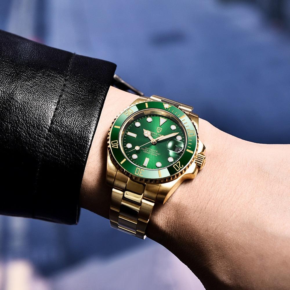 Pagani Design Yellow Gold Submariner Date Homage Watches - Viva Timepiece -  - 