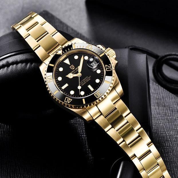 Pagani Design Yellow Gold Submariner Date Homage Watches - Viva Timepiece -  - 