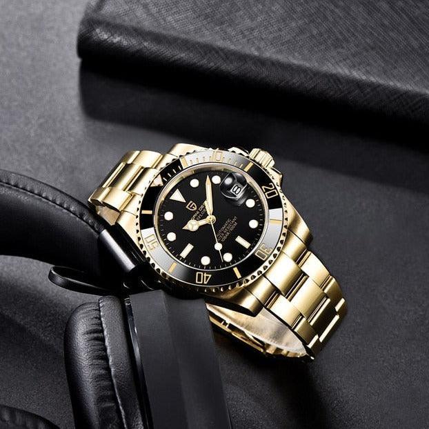 Pagani Design Yellow Gold Submariner Date Homage Watches - Viva Timepiece -  - 