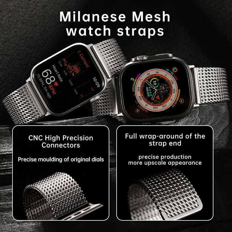 Premium Mesh Milanese 316L Stainless Steel Apple Watch Bands - Viva Timepiece -  - 