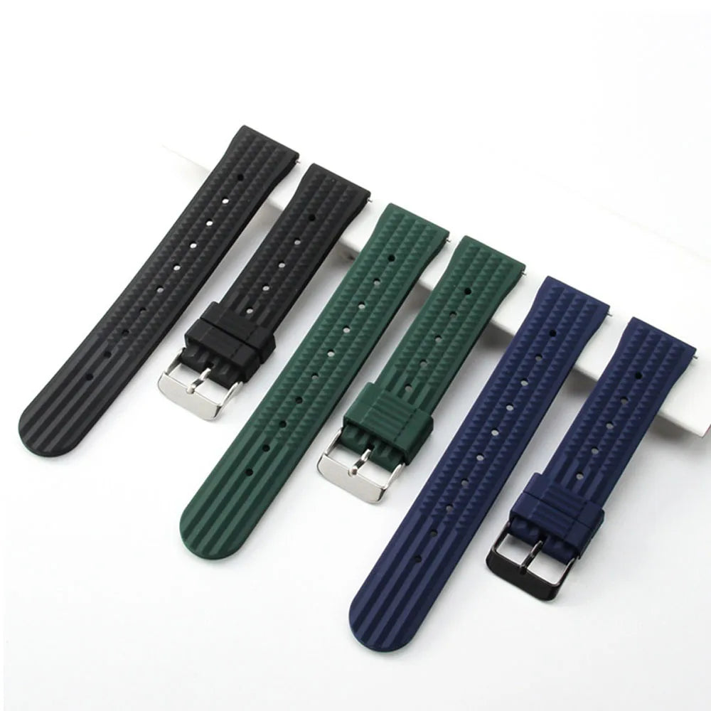 Premium Soft Rubber Waffle Universal Replacement Watch Band - Viva Timepiece -  - 